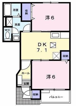 サントル吉藤Ａの物件間取画像